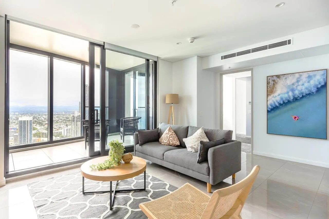 Sea View Beachfront Apartment In Surfers Gold Coast Ausztrália